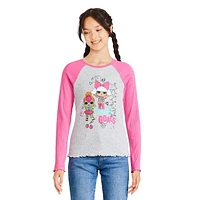 L.O.L. Surprise Girls' Raglan Tee, Sizes XS-XL