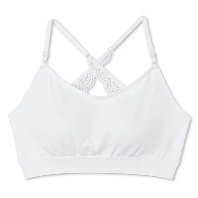Soutien-gorge avec dentelle et motif entrecroisé au dos George pour femmes