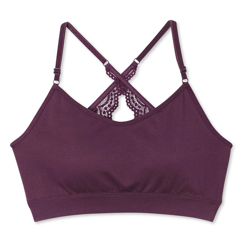 Soutien-gorge avec dentelle et motif entrecroisé au dos George pour femmes