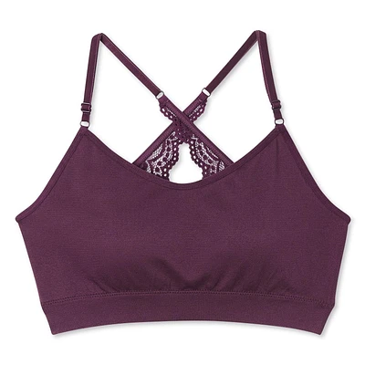Soutien-gorge avec dentelle et motif entrecroisé au dos George pour femmes