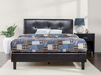 Zinus Kitch Faux Leather Upholstered Platform Bed Frame