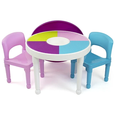 Kids Plastic 3pc Activity Table Primary