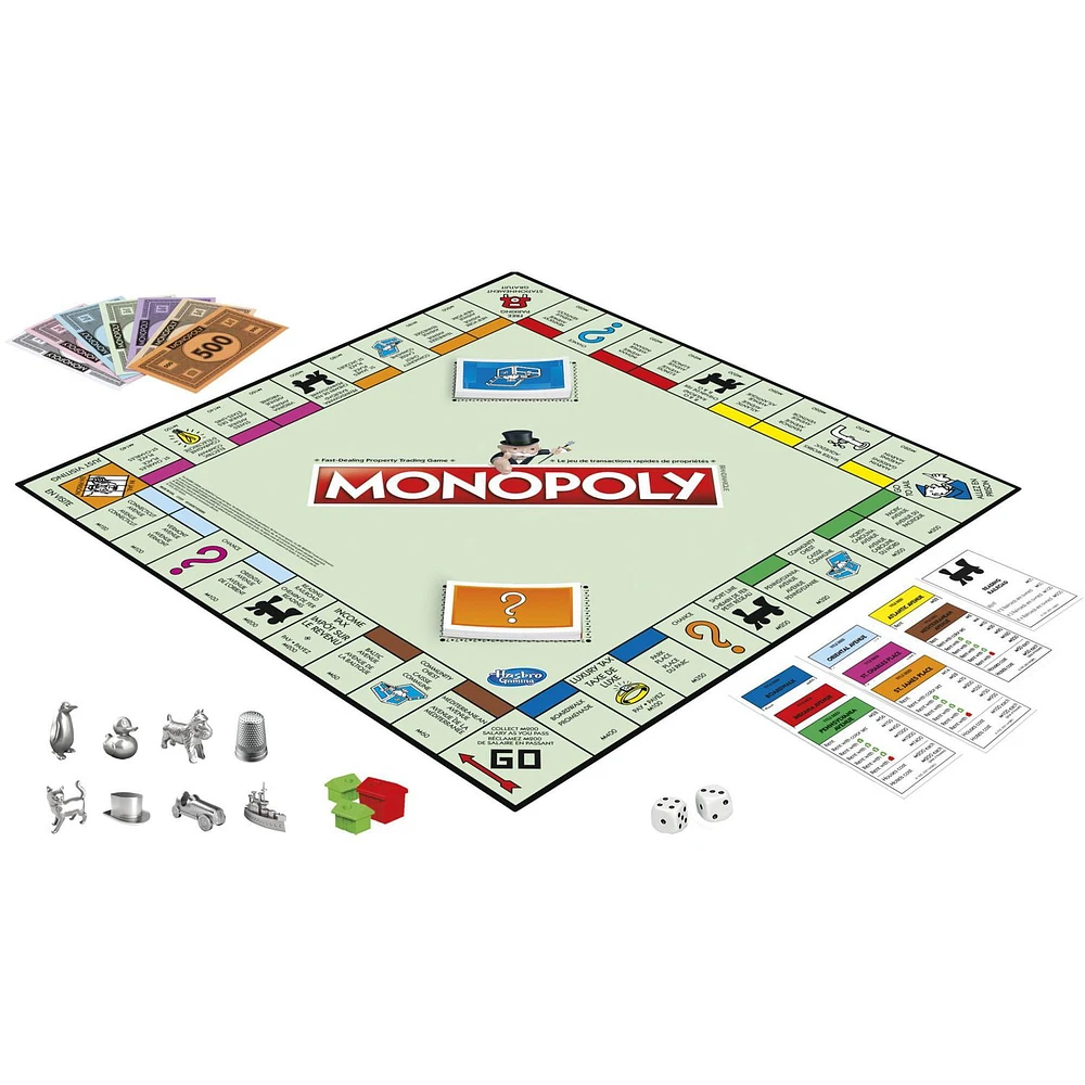 Monopoly, Classic Family Board Game, Ages 8 and up