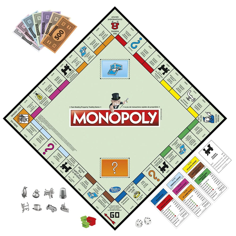 Monopoly, Classic Family Board Game, Ages 8 and up