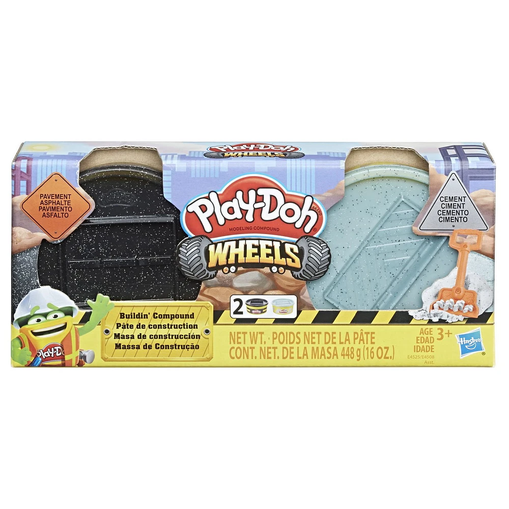 Play-Doh Wheels Cement and Pavement Buildin' Compound 2-Pack of 8-Ounce Cans