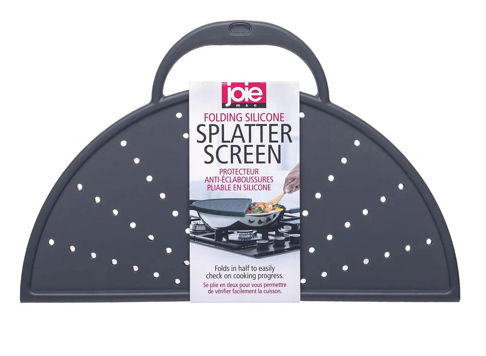 JOIE SPLATTER SCREEN, Joie Splatter Screen that folds in half to easily check on cooking progress.