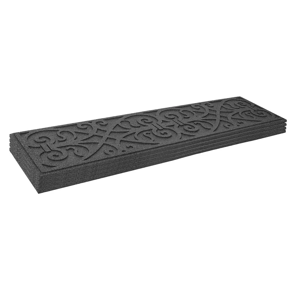 Everleaf Scroll Recycled Rubber Stairtread, 4-pack