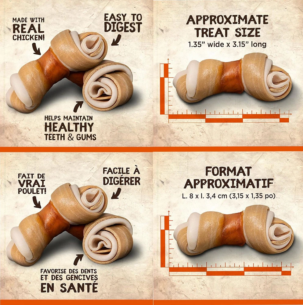 Zoe Better Than Rawhide Mini Bones, Peanut Butter Flavour, 234 g, 234g / 10 Mini Bones