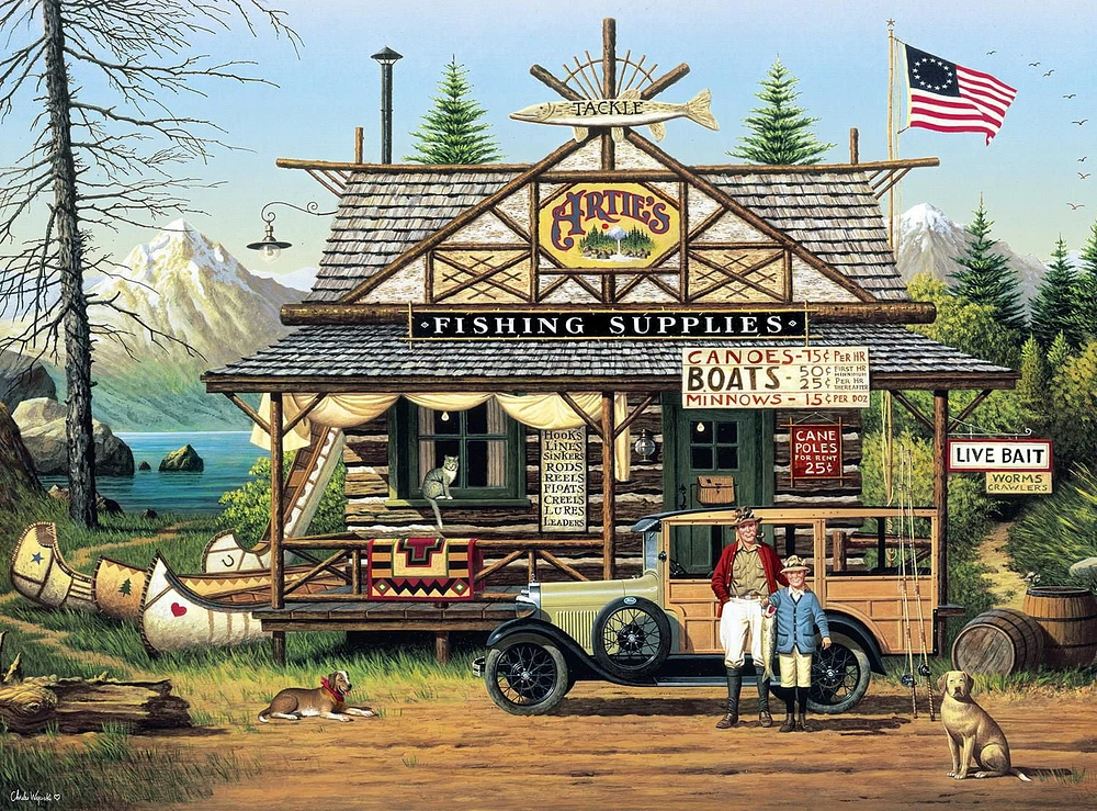 Buffalo Games Charles Wysocki Proud Lil' Angler 1000 Piece Jigsaw Puzzle