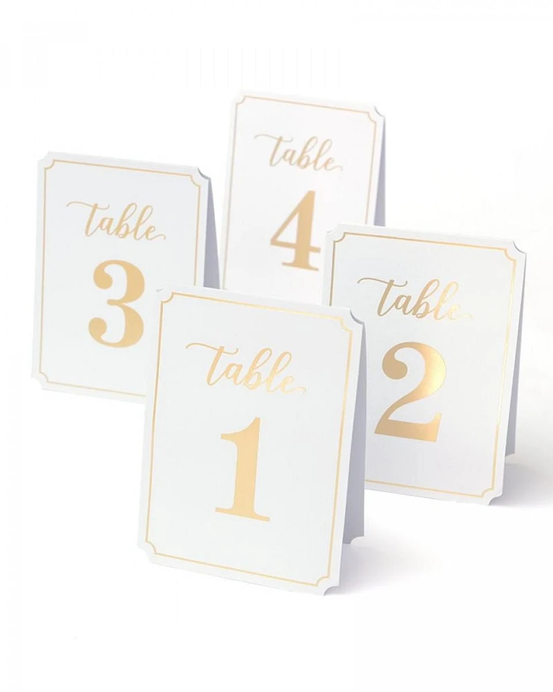 GOLD FOIL TABLE NUMBERS 1-25