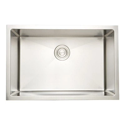 American Imaginations -in. W CSA Approved Stainless Steel Kitchen Sink With Bowl And Gauge AI