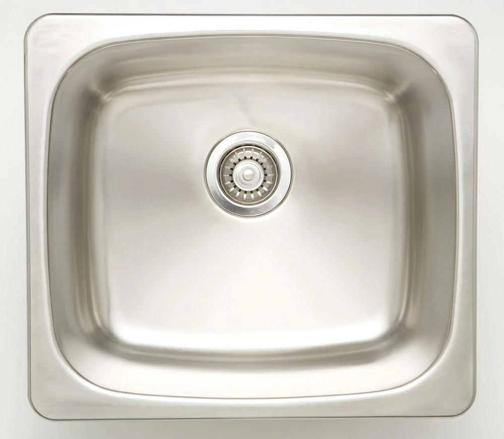 American Imaginations 20-in. W CSA Approved Chrome Laundry Sink With 1 Bowl And 18 Gauge AI-27592