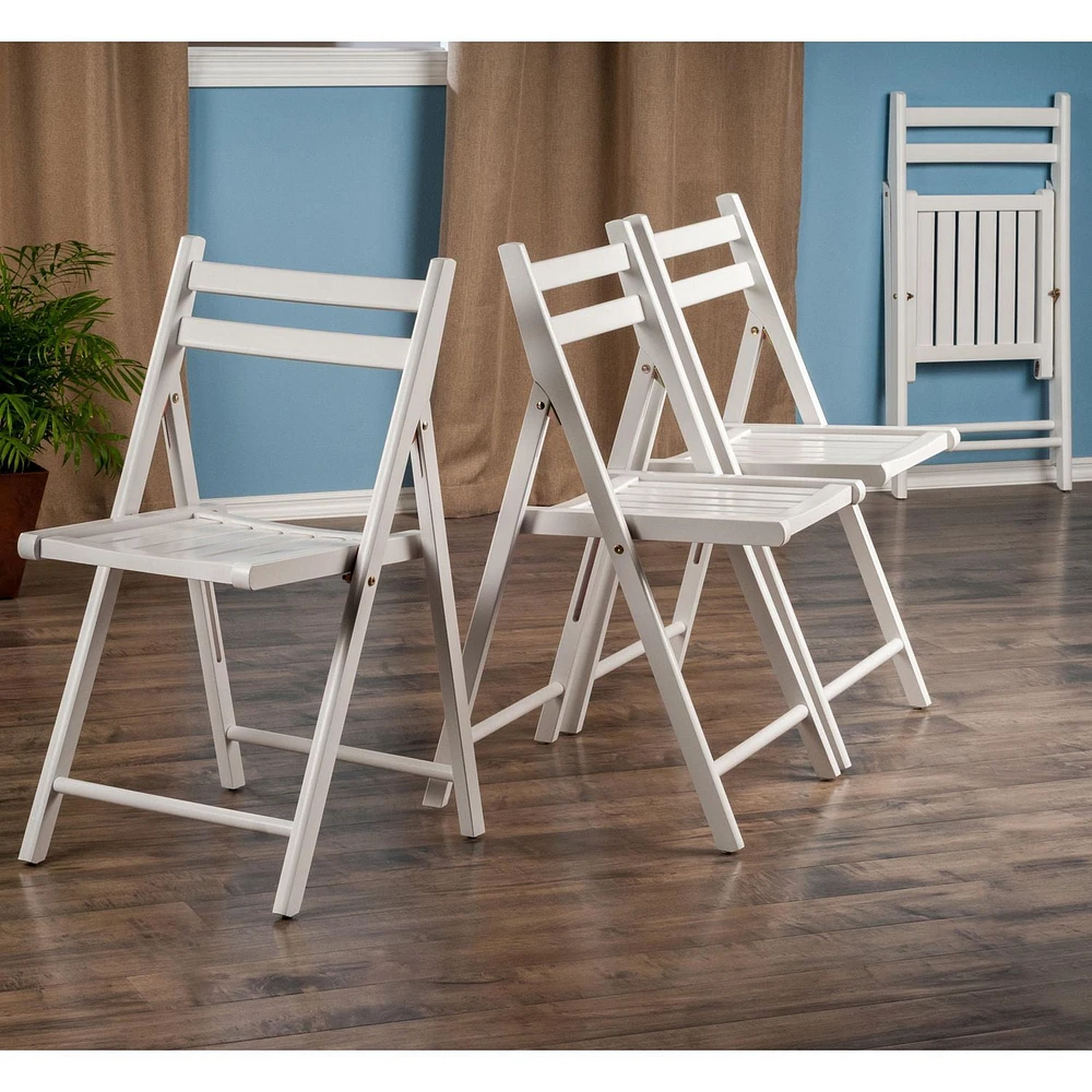 Robin 4-PC Folding Chair Set White