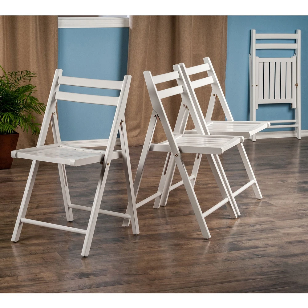 Robin 4-PC Folding Chair Set White