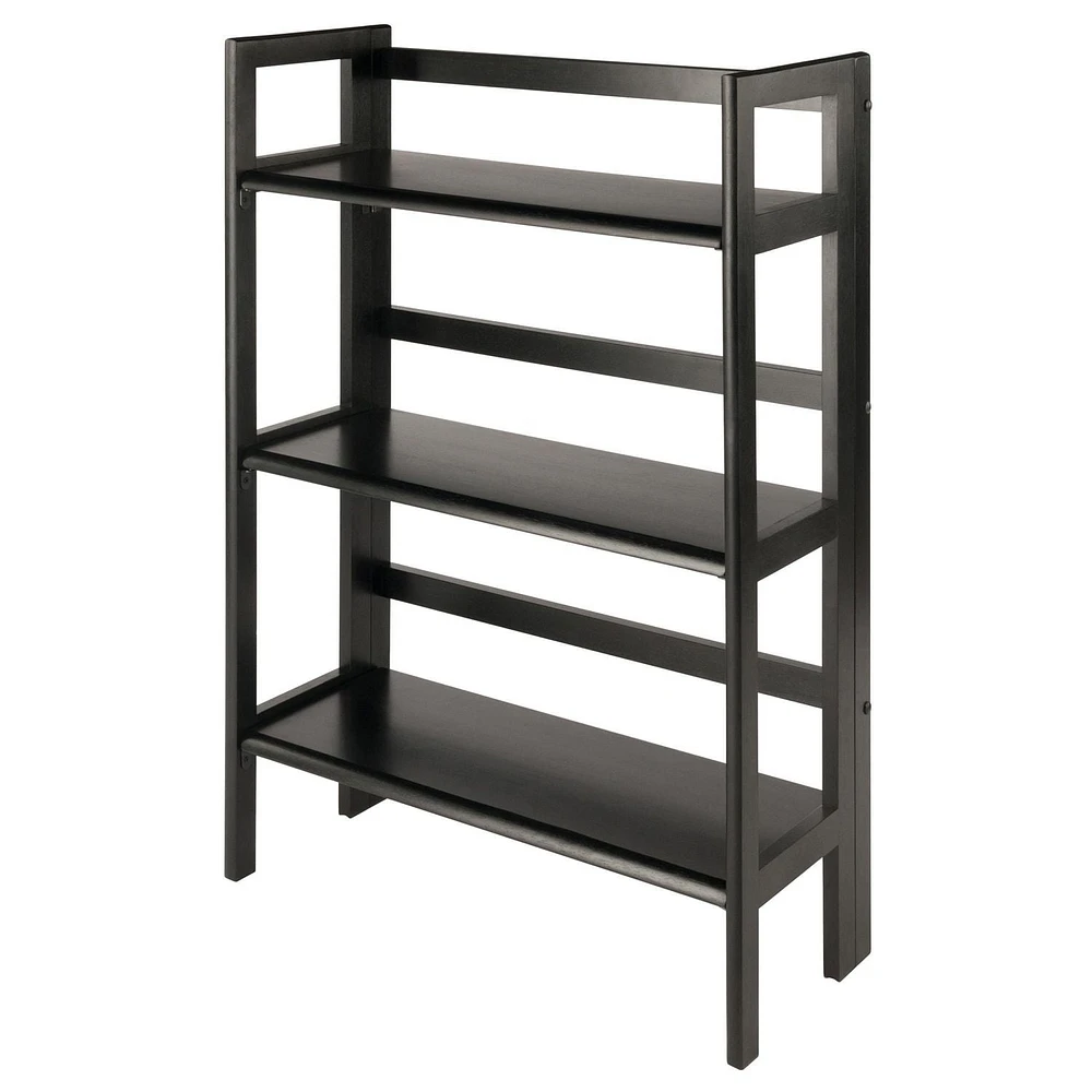 Torino 3-PC Set Folding Bookcase w/ Fabric Basket