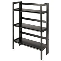 Torino 3-PC Set Folding Bookcase w/ Fabric Basket