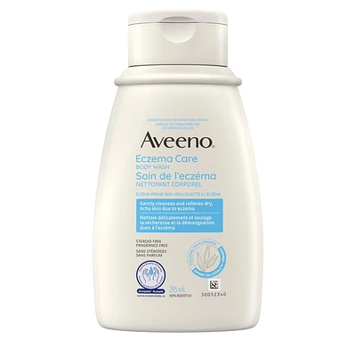 Crème nettoyante Aveeno Soin de l’eczéma, avoine colloïdale, céramides, gel douche pour l’eczéma, soulagement de la peau sèche qui démange, sans parfum PRE-9M
