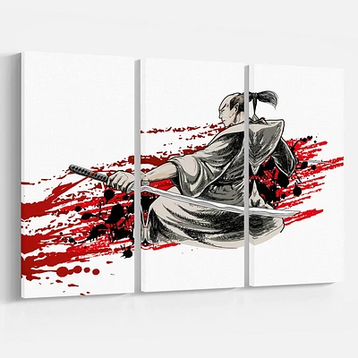 Design Art Japan Warrior Canvas Print