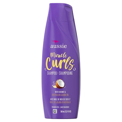 Aussie Miracle Curls with Coconut & Jojoba Oil, Paraben Free Shampoo