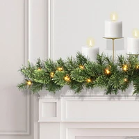 Holiday Time 9' Pre-lit Cashmere Christmas Garland, Green