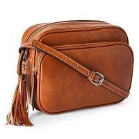 Petit sac à main en bandoulière avec pampille Time and Tru pour femmes Taille unique