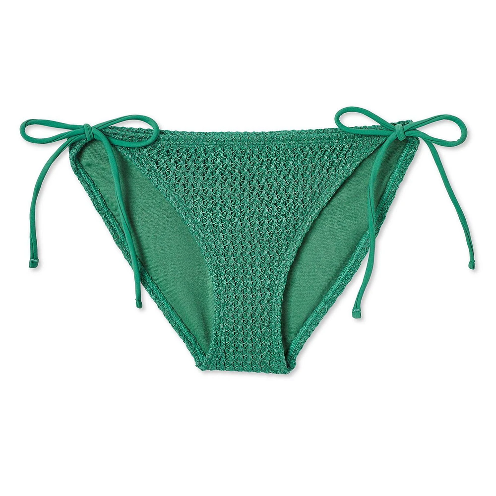 No Boundaries Women's String Bikini Bottom