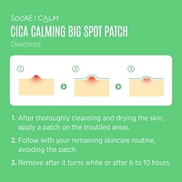 Soo'AE Cica Calming Big Spot Patch, Quantity per pouch: 3 patches