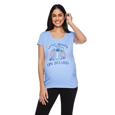Disney Women's Maternity Stitch Ruched Tee