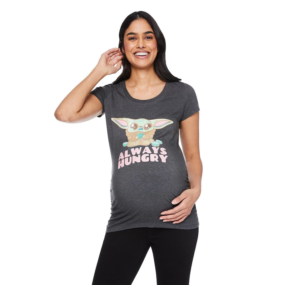 Star Wars Women's Maternity Grogu Ruched Tee
