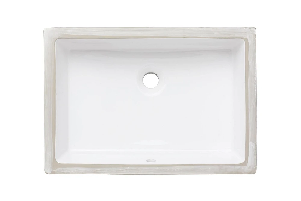 American Imaginations -in. W -in. D CUPC Certified Rectangle Bathroom Undermount Sink In White Color AI