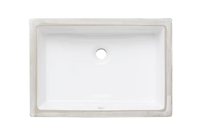 American Imaginations -in. W -in. D CUPC Certified Rectangle Bathroom Undermount Sink In White Color AI