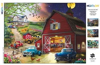 Buffalo Games - Night & Day - Farm Life Day & Night - 1000 Piece Jigsaw Puzzle