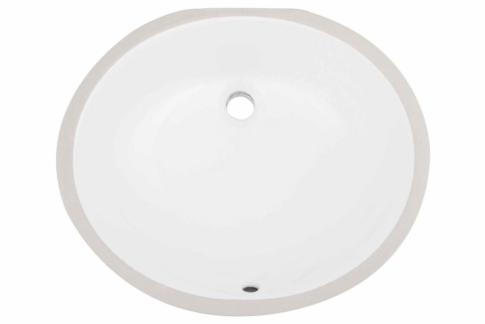 American Imaginations 19.25-in. W 15.75-in. D CUPC Certified Oval Bathroom Undermount Sink In White Color AI-27731