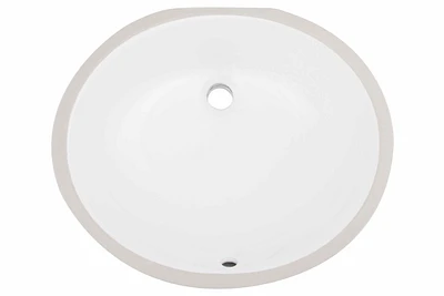 American Imaginations 19.25-in. W 15.75-in. D CUPC Certified Oval Bathroom Undermount Sink In White Color AI-27731