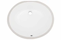 American Imaginations 19.25-in. W 15.75-in. D CUPC Certified Oval Bathroom Undermount Sink In White Color AI-27731