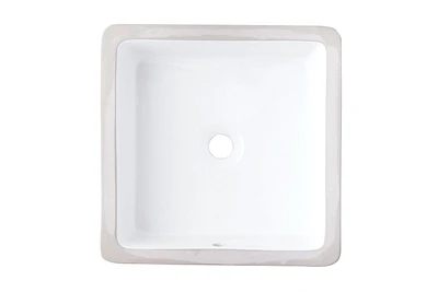 American Imaginations 16-in. W 16-in. D CUPC Certified Square Bathroom Undermount Sink In White Color AI-27746