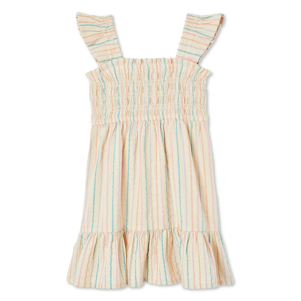 Robe à smocks tissée George pour petites filles Tailles 2T-5T