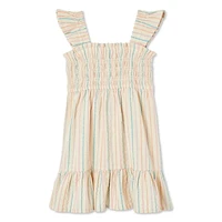 Robe à smocks tissée George pour petites filles Tailles 2T-5T
