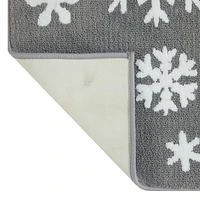 Snowflake Bath Mat 18x24" Multi with gel backing