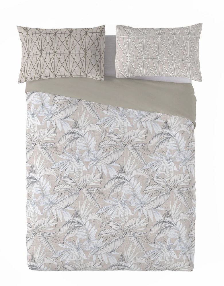 Gouchee Home Calatea Leaf Print Cotton Duvet Cover Set