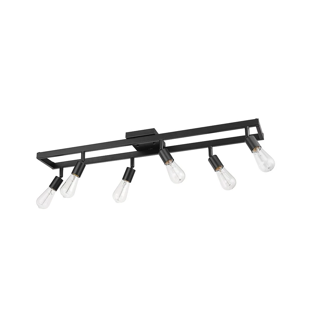 Weston 6-Light Track Lighting, Matte Black