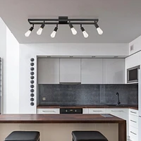 Weston 6-Light Track Lighting, Matte Black