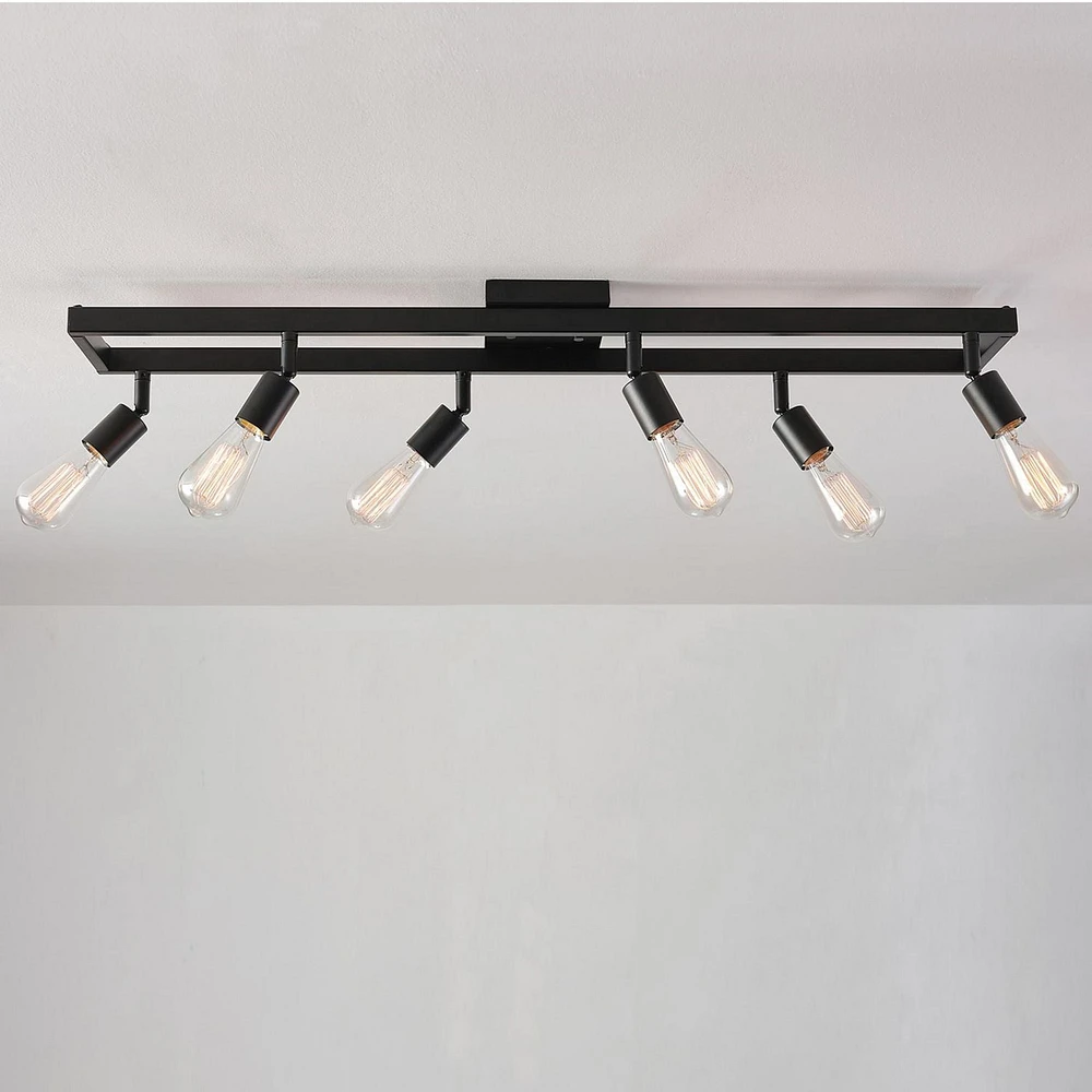 Weston 6-Light Track Lighting, Matte Black