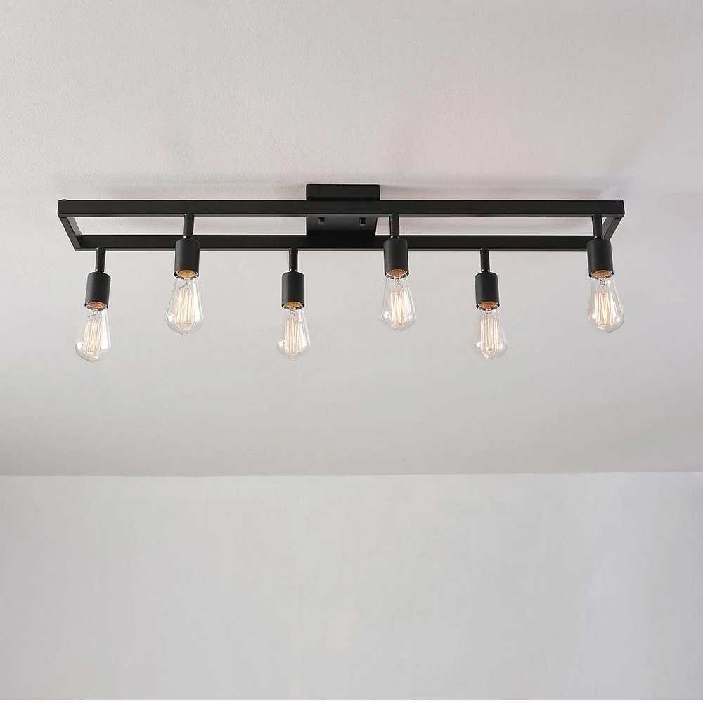 Weston 6-Light Track Lighting, Matte Black