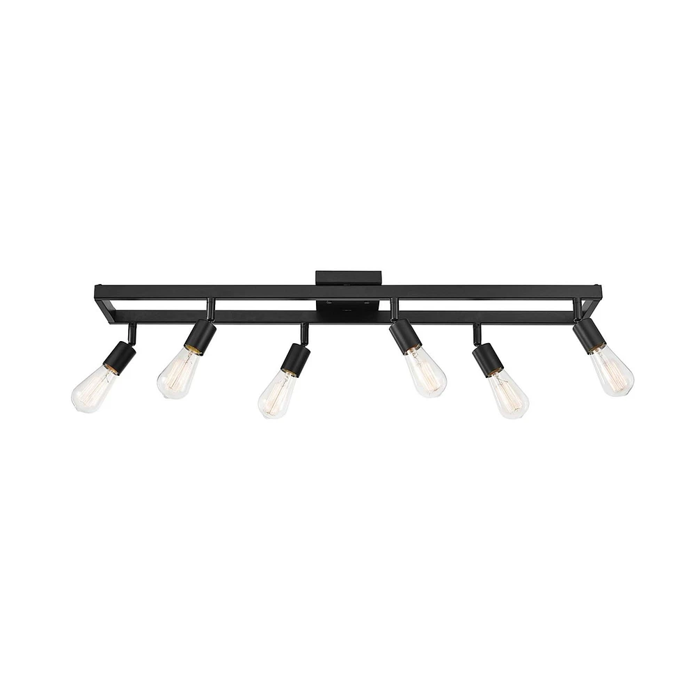 Weston 6-Light Track Lighting, Matte Black