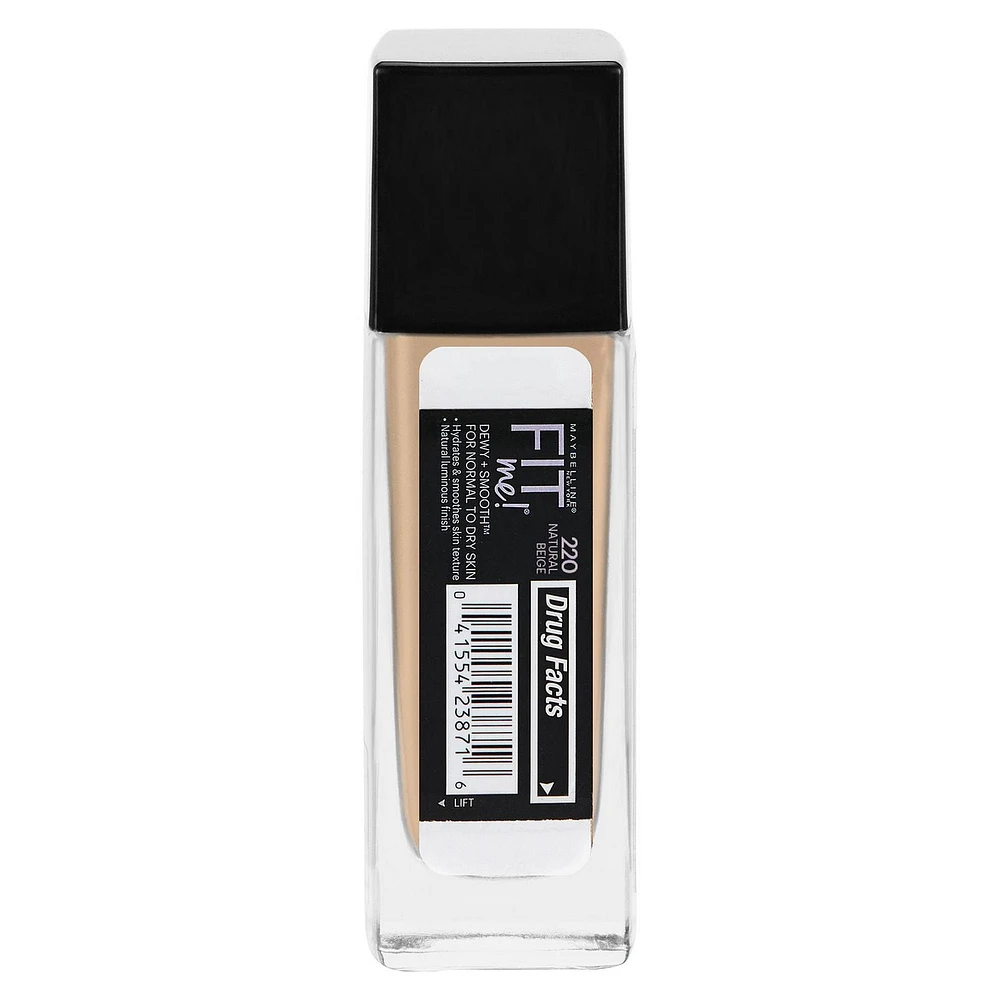 Maybelline New York Fit Me®, Hydrate + Smooth Liquid Foundation, 30 ML, 1 fl oz