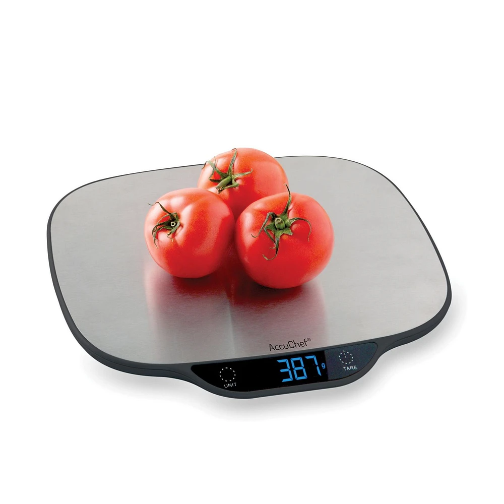 AccuChef Digital Kitchen Scale with Wide Stainless Steel Platform,11lbs (5kg), Model 2320