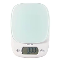 AccuChef Digital Kitchen Scale with Tempered Glass Platform, White, Model 2315, 11lb (5kg) Capacity