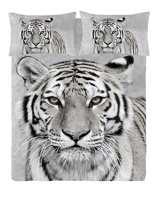 Gouchee Home Sheerkan Tiger Print Cotton Duvet Cover Set