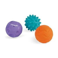 Janod - Tacti'Basket - Bath toys - Sensory Balls - Early-Development - For Boys and Girls - From 12 Months + - Multilingual - J04708.